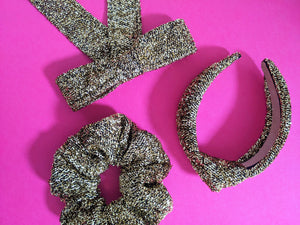 Gold Tinsel Scrunchie