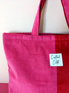 Pink and Red Cord Weekend Tote Bag