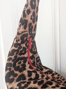 Leopard Denim Sling Bag