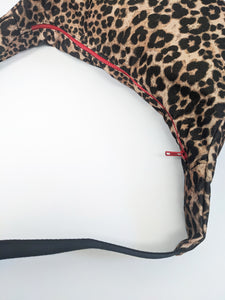 Leopard Denim Sling Bag