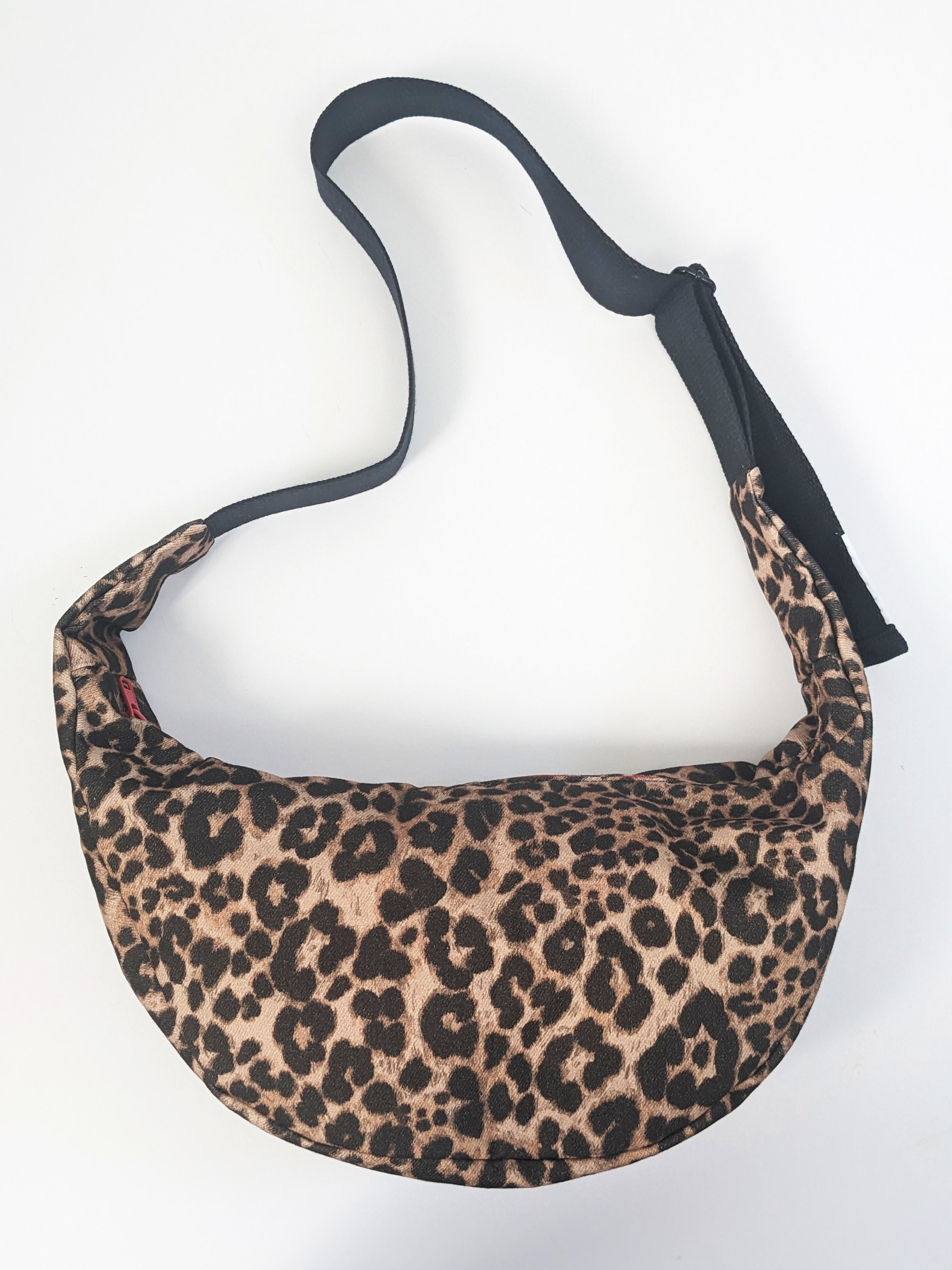 Leopard Denim Sling Bag