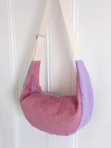 Dusky Pink & Lilac Cord Sling Bag