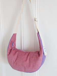 Dusky Pink & Lilac Cord Sling Bag