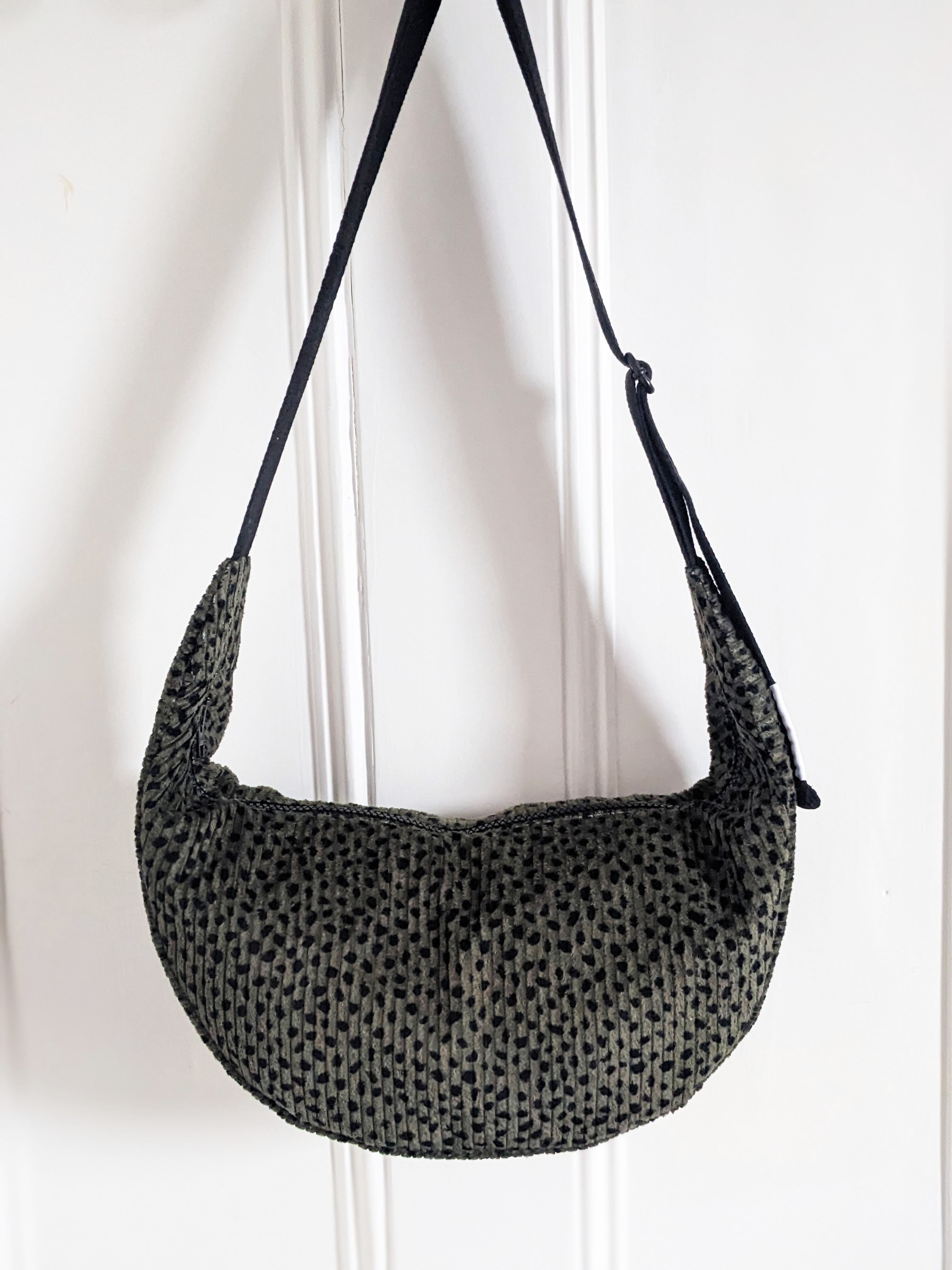 Green Animal Corduroy Sling Bag