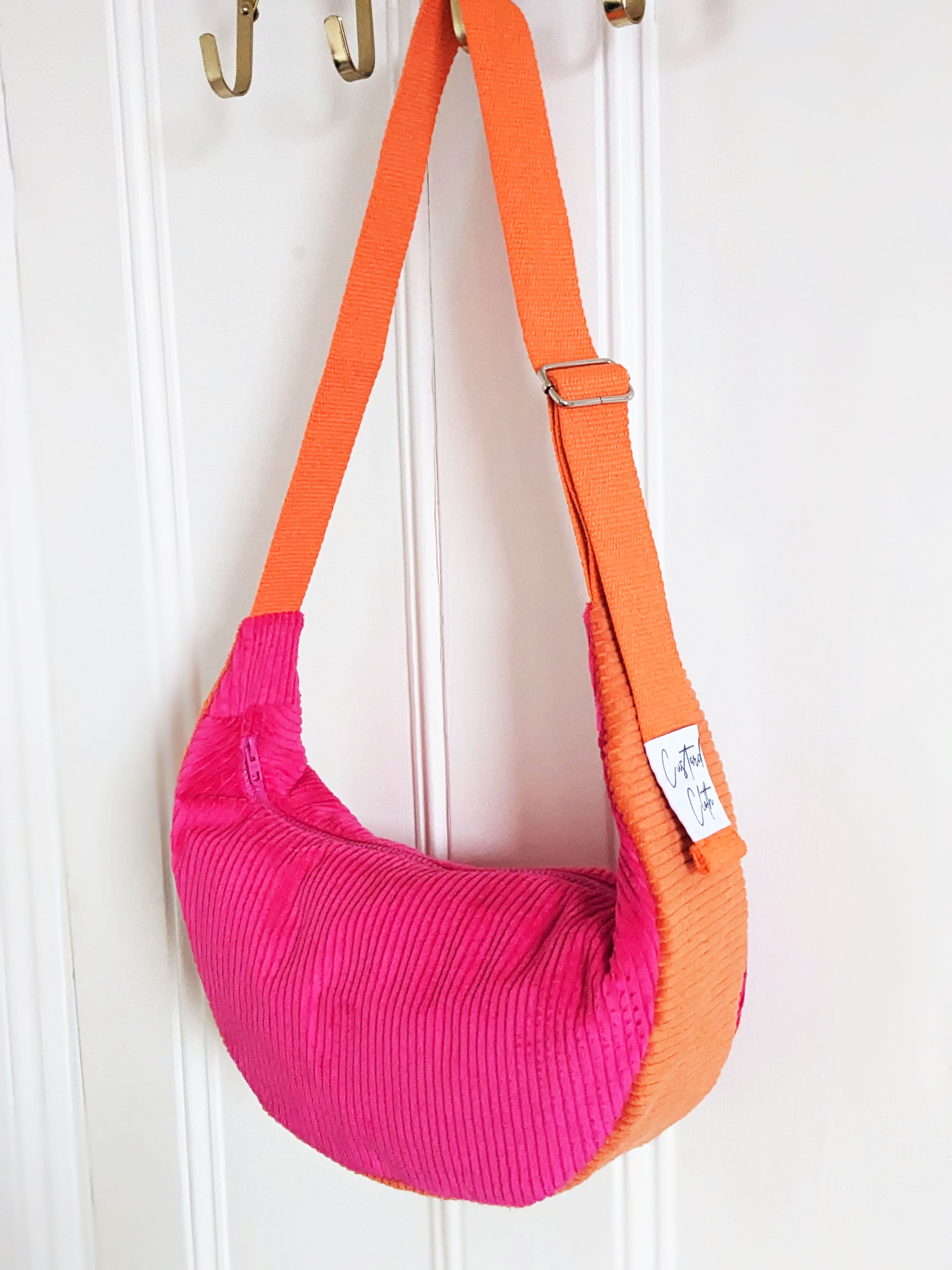 Orange & Pink Cord Sling Bag