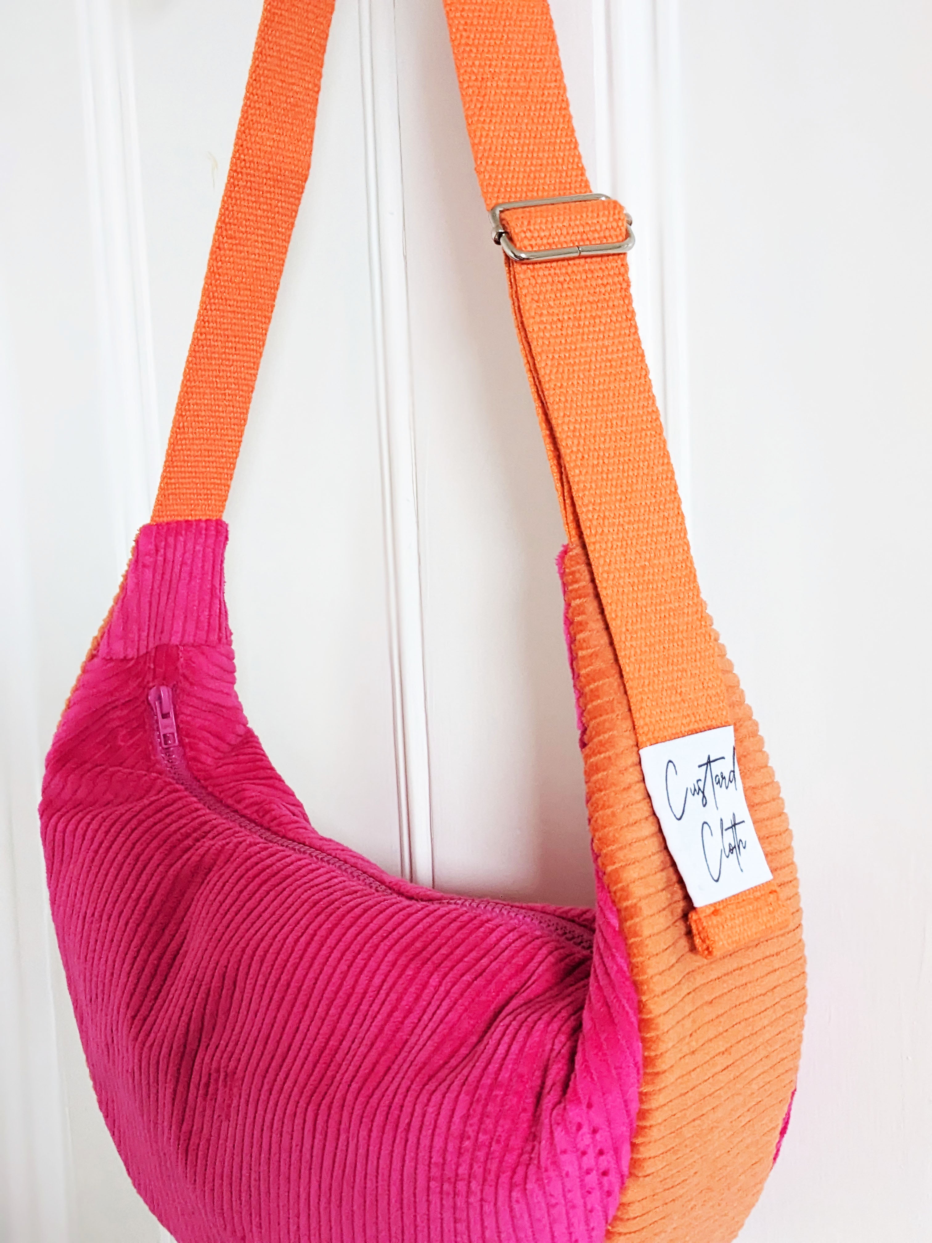 Orange & Pink Cord Sling Bag