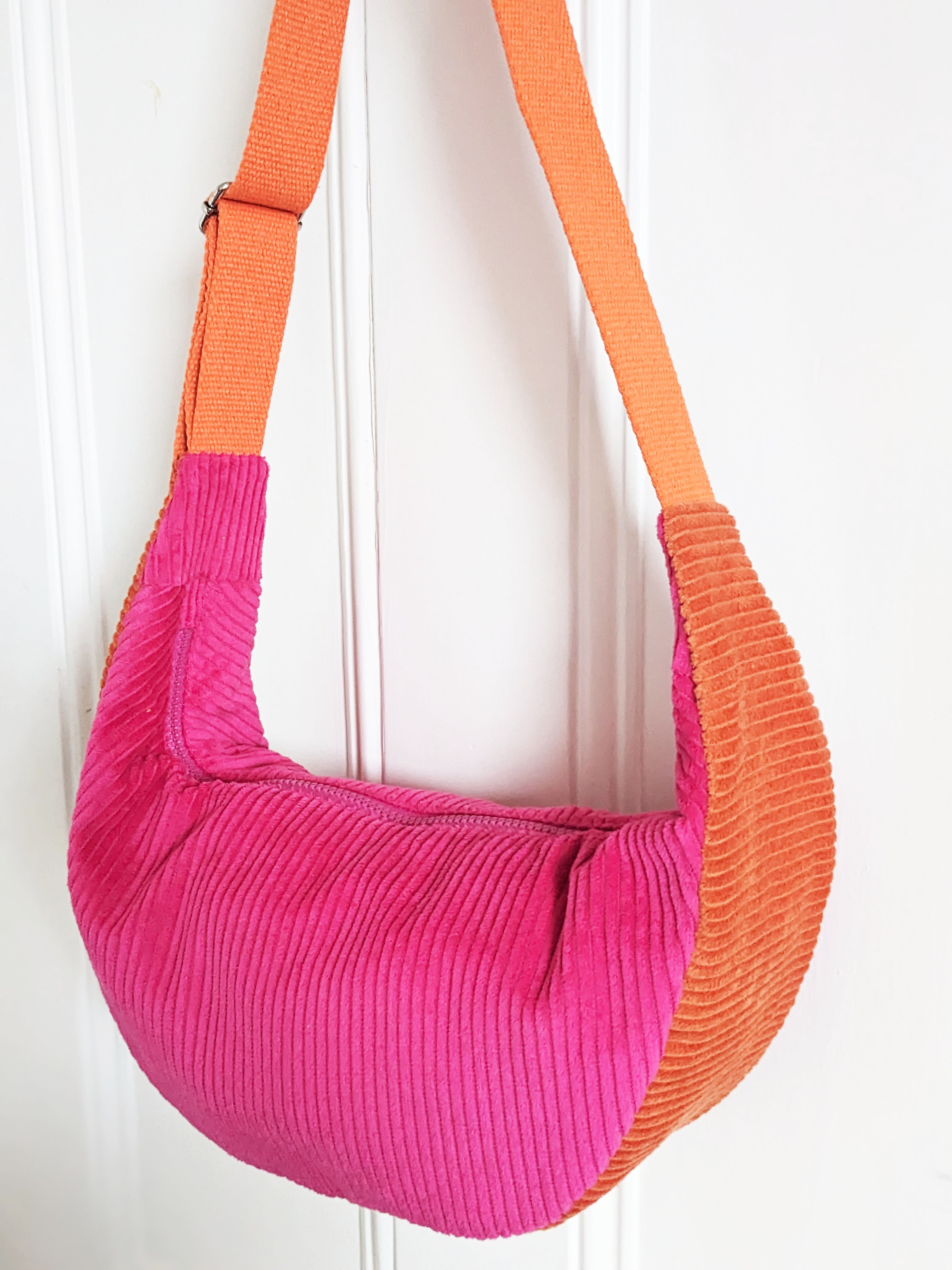 Orange & Pink Cord Sling Bag