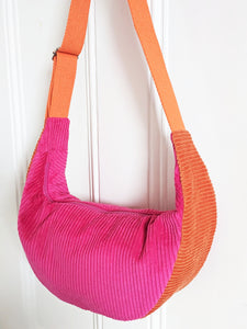 Orange & Pink Cord Sling Bag