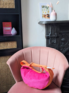 Orange & Pink Cord Sling Bag