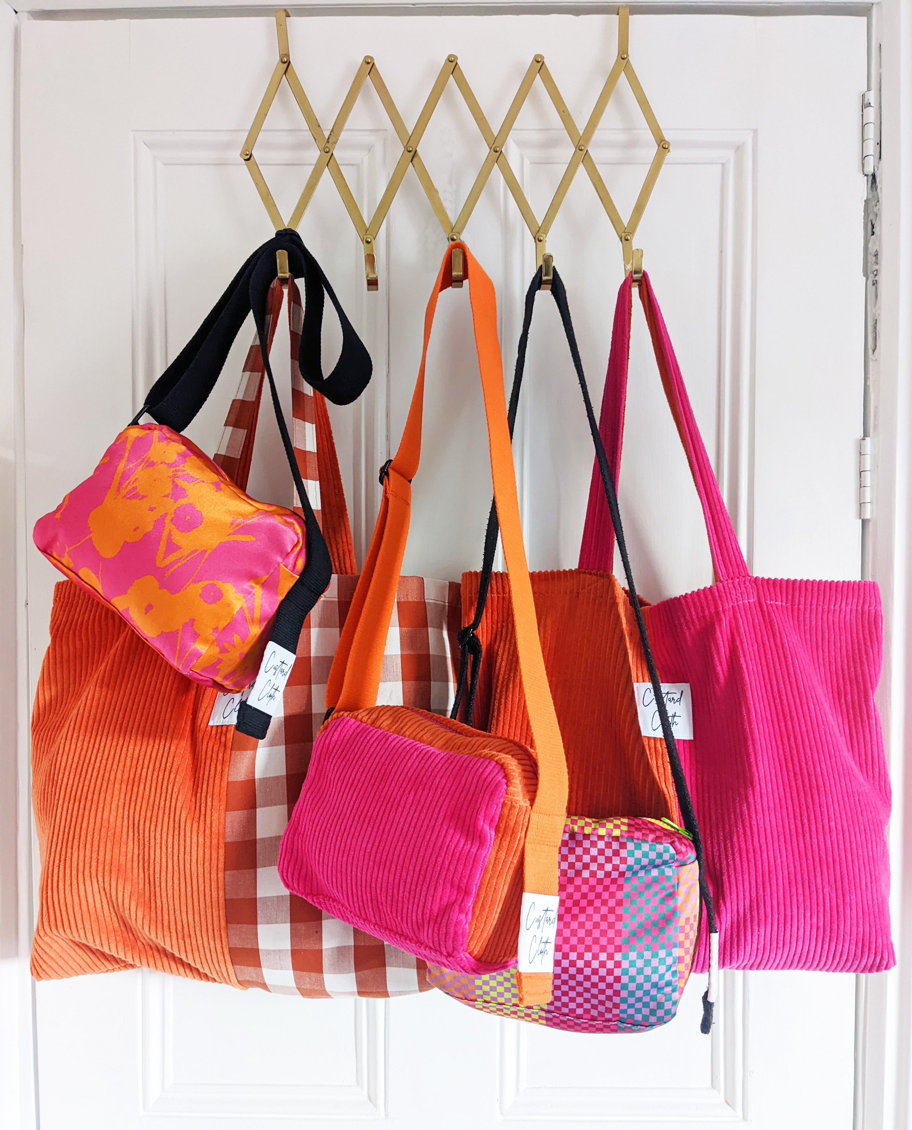Pink & Orange Floral Cross Body Bag